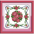 Вечный любовь красная роза Китайская вышивка крестом наборы экологический хлопок с принтом 14CT DIY рождественские украшения для дома Хэллоуин