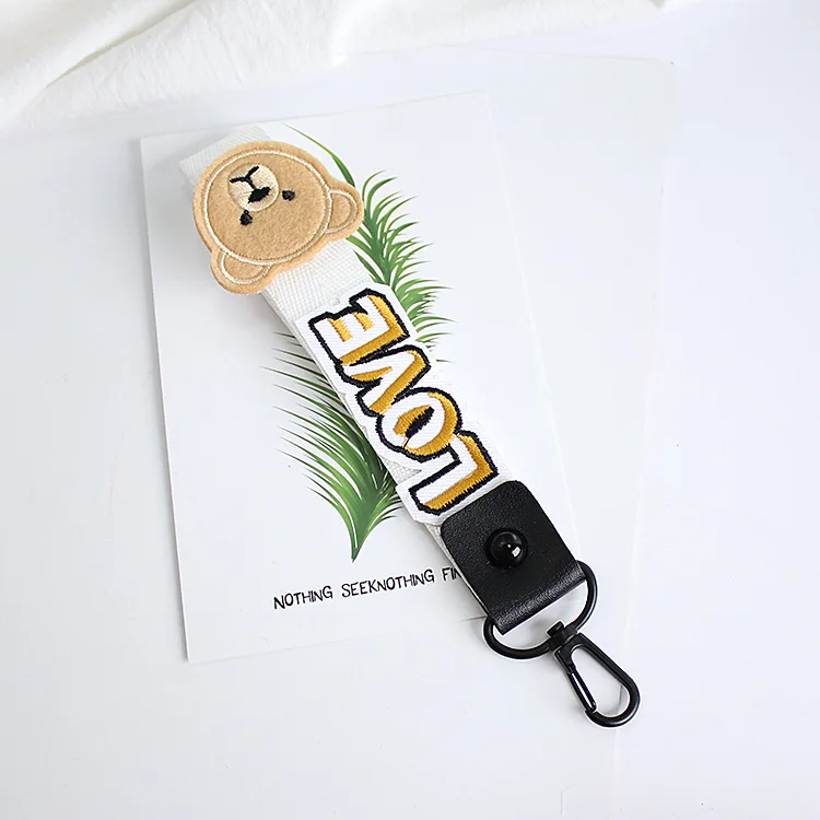 Модные милые Мультяшные шнурки на шею с мишкой Тедди для ключей ID Card тренажерный