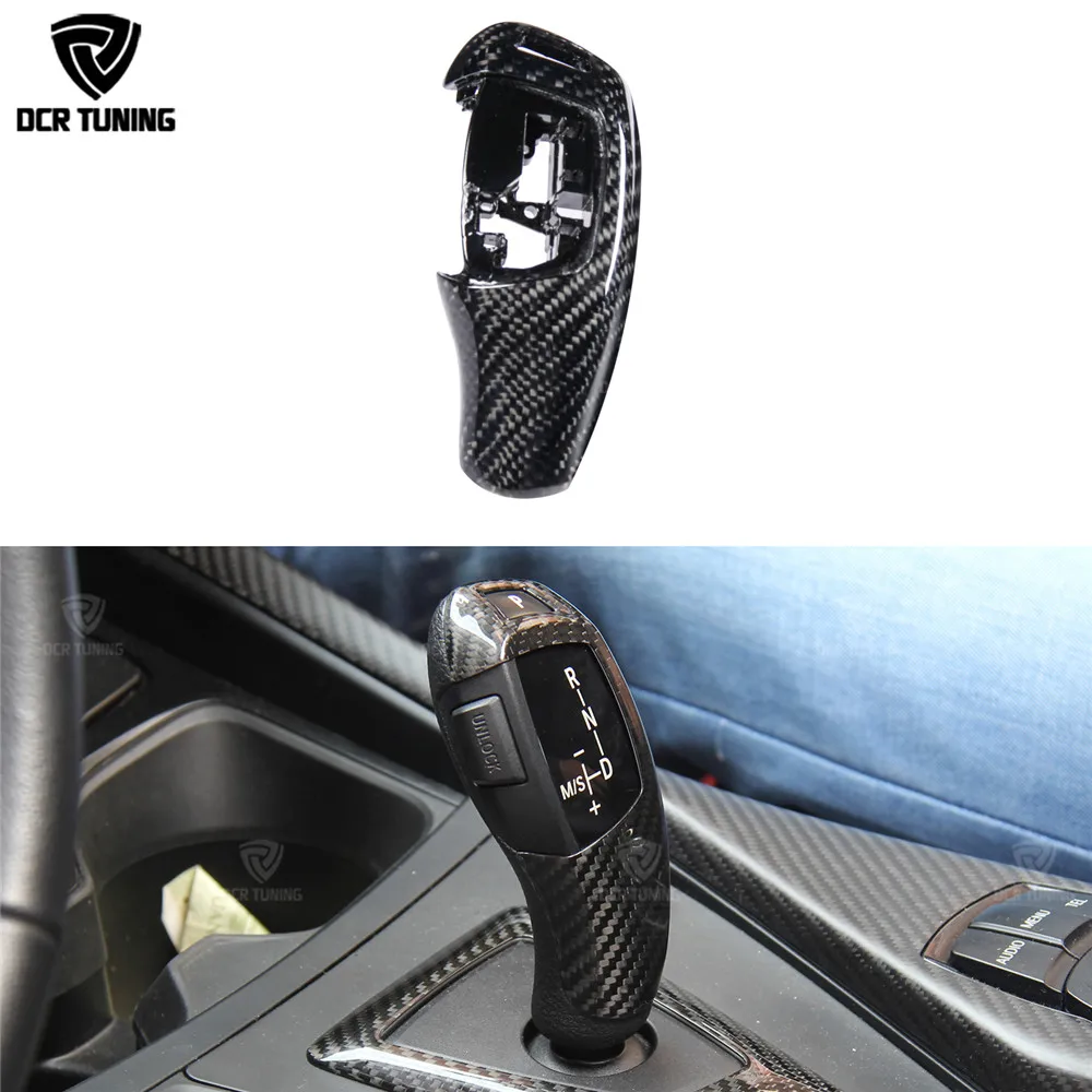

For BMW Carbon Gear Knob 1 2 3 4 5 6 7 X Series X3 X4 F15 F16 Carbon Gear shift Knob cover & Base Cover F20 F30 2012 - UP