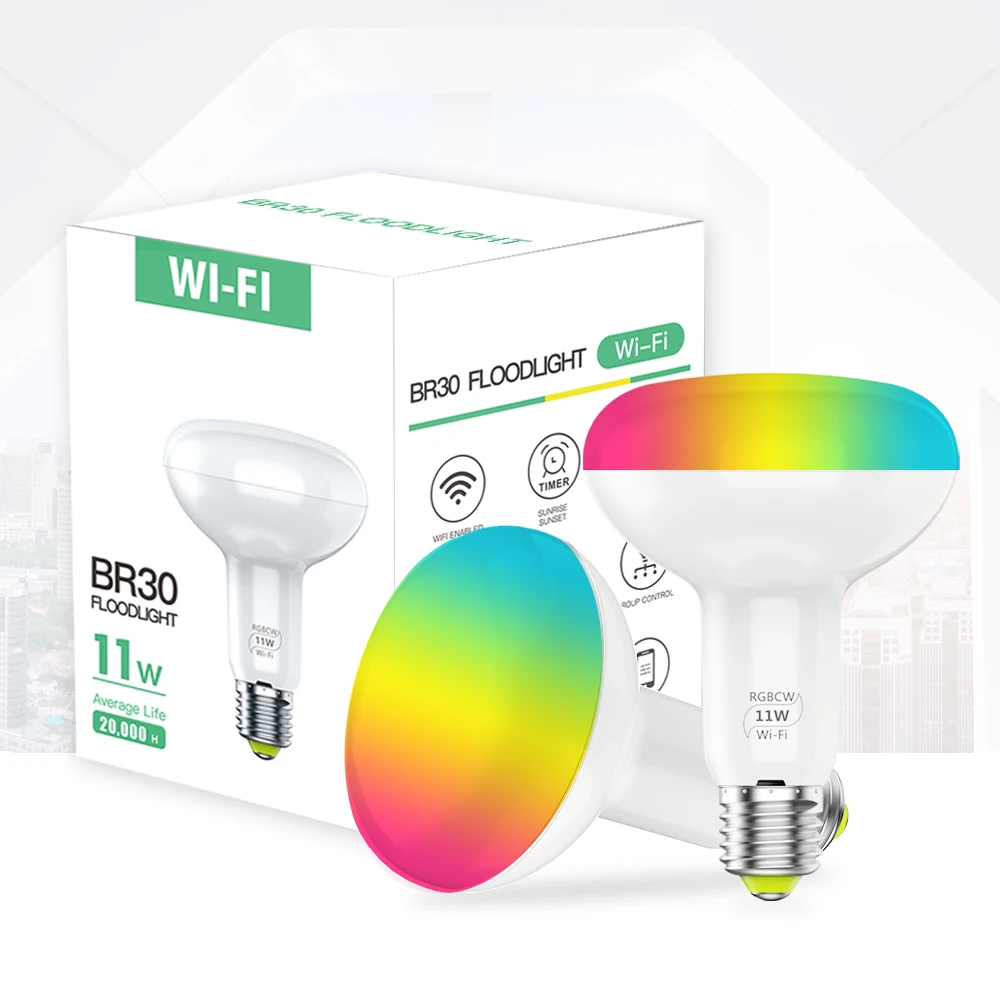1/3 шт. Smart WiFi светильник Шарообразная светодиойдная лампа 4,5/7/11 Вт RGB/RGBW E27 Wake-Up теплые светильник s работать с Alexa Google Home рождественскую тематику, раздел-светильник s