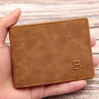 2021 new mens wallet short multi card coin purse fashion casual b wallet male youth thin two fold horizontal soft wallet men pu
