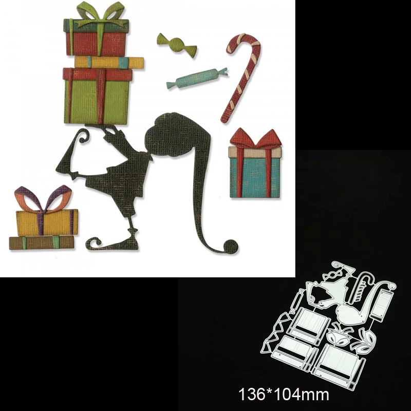 Металлические Вырубные штампы трафарет цветок Рождественский венок рамка для