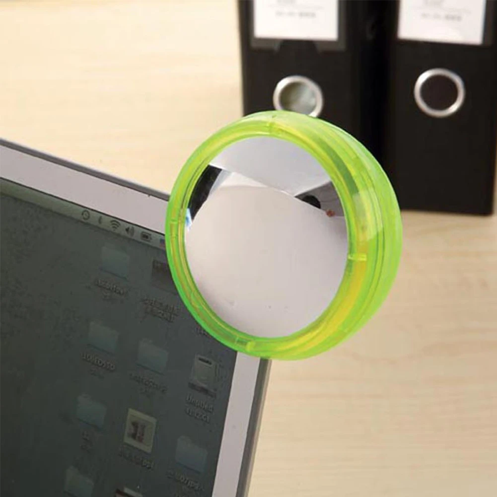 Laptop Computer Rearview Mirror Self Adhesive Cubicle Convex Personal Safety Random Color Small Monitor Privacy Protect Round | Дом и сад