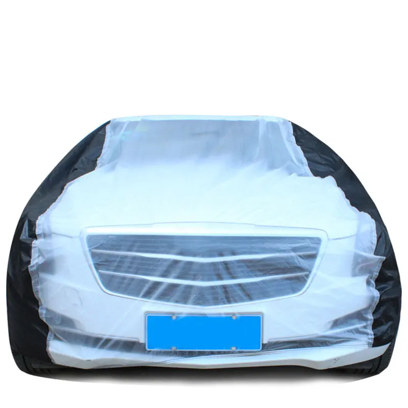 Vehemo Transparent Car Cover Protection Car Cover Snow Proof PEVA Universal Car Cover Outdoor Breathable Durable Sunshade
