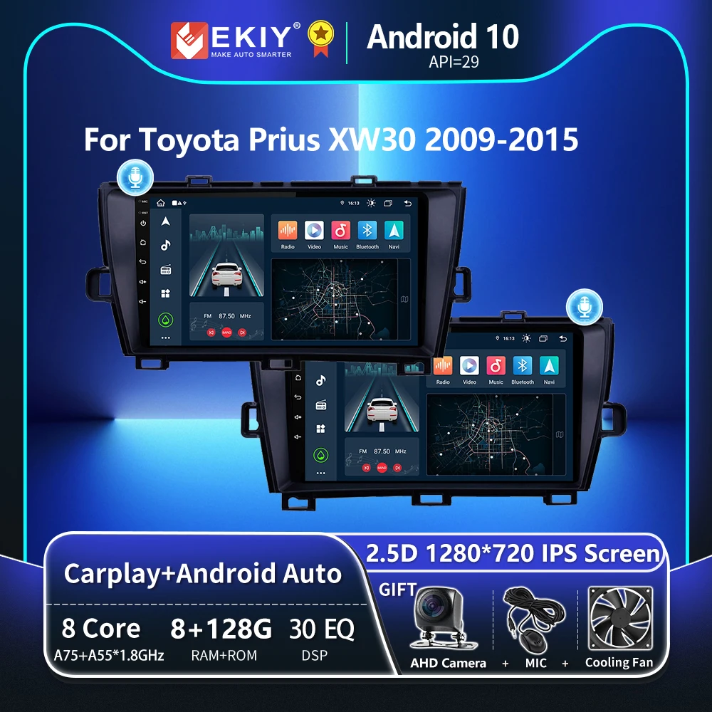 $132.16 EKIY T8 For Toyota Prius XW30 2009-2015 Car Radio Android Multimedia System Tape Recorder Navigation GPS Auto Stereo No 2din DVD