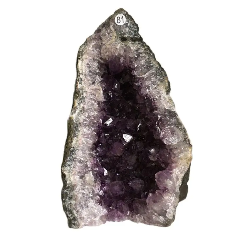 

TOP Natural Purple Amethyst Cathedral Quartz Crystal Cluster Mineral Specimen from Brazil