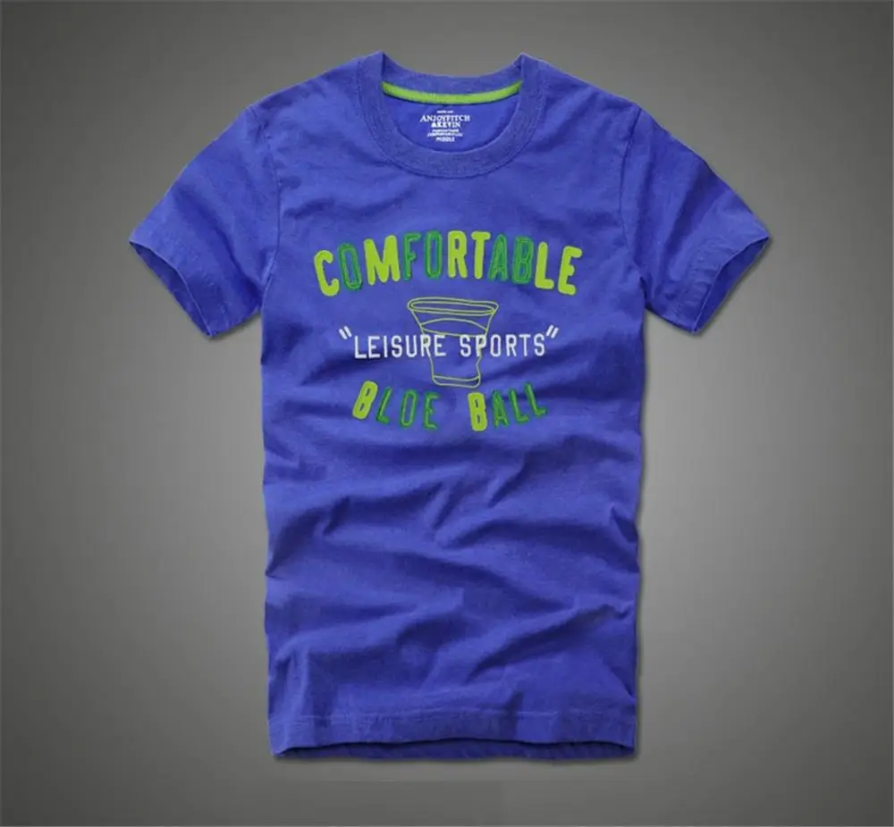 Футболка 100% хлопок с короткими рукавами и вышитым принтом высокого качества для