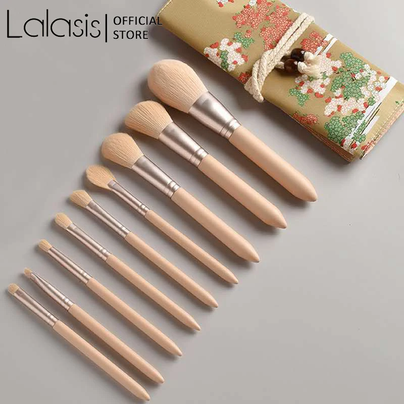 

Lalasis Makeup Brushes Sets 9PCS Full Set Loose Brush Blush Brush Foundation Brush Makeup Tool Eye Shadow Brush For Women Girl