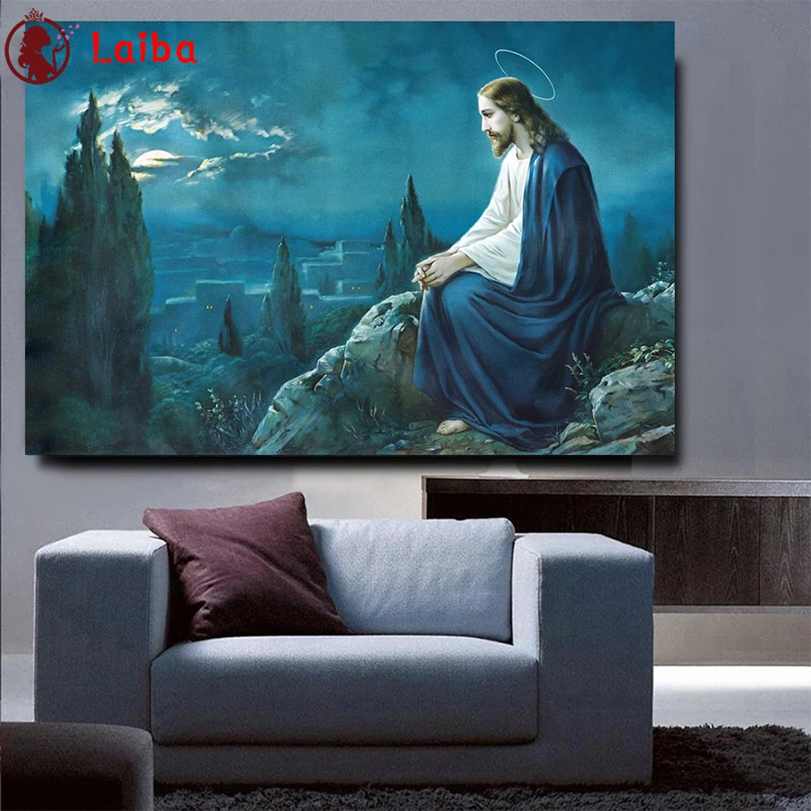 

Diamond Mosaic Christian jesus religious art round drill Cross Stitch Diamond Embroidery Art Painting Full Square Decor For Home