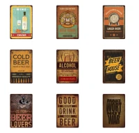 hot sale metal tin signs cold beer alcohol beer house bar rules wall picture art iron painting pub metal poster club