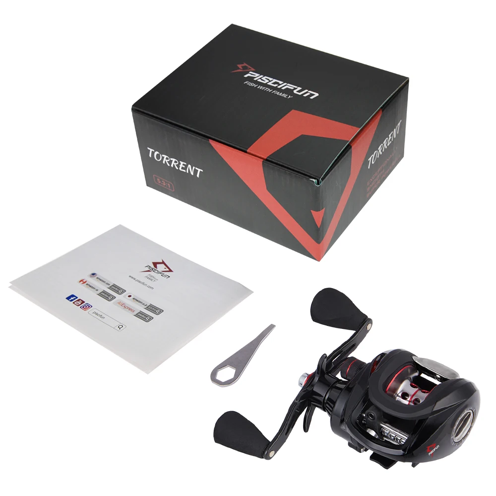 Рыболовная катушка Piscifun низкопрофильная Магнитная из карбона с передаточным