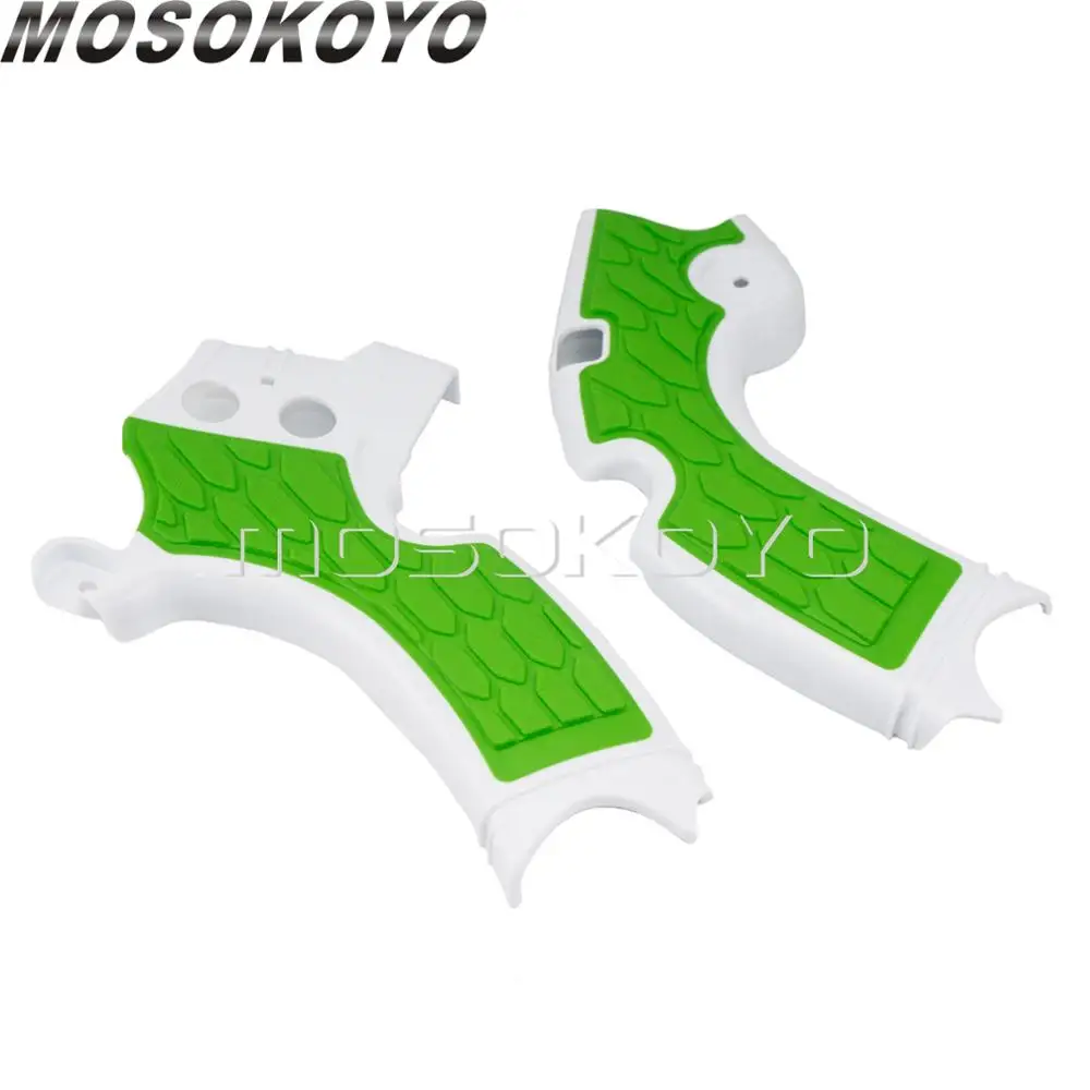 white green Зеленый Dirt Bike X-Frame Guard для Kawasaki KXF250 KX250F KX250- мотокросса X Захваты защитная рамка - Цвет: white green