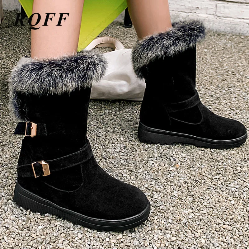 Цвета: красный коричневый черный Новый Зимние Теплые ботильоны для женщин на