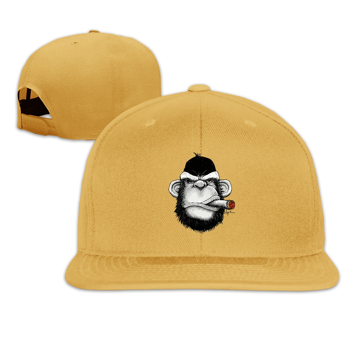 

Cigar Monkey men woman's Fashionable breathable Hip hop caps