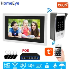TuyaSmart APP/Password/IC Card Remote Unlock 960P WiFi Video Door Phone IP Video Intercom Touch Screen POE Access Control System