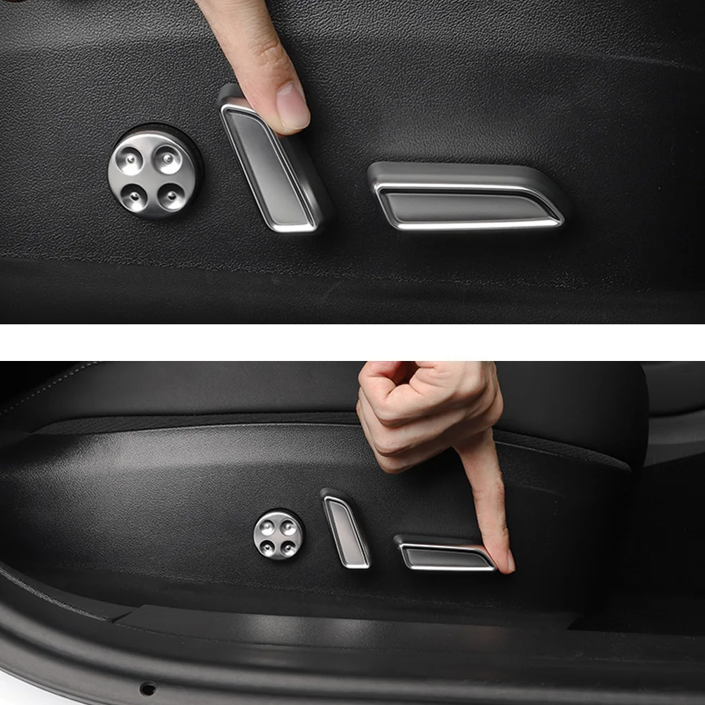 

Electric seat buttons for Tesla Model 3 series electric seat seat adjuster decorative frame carbon fiber black blue red silver