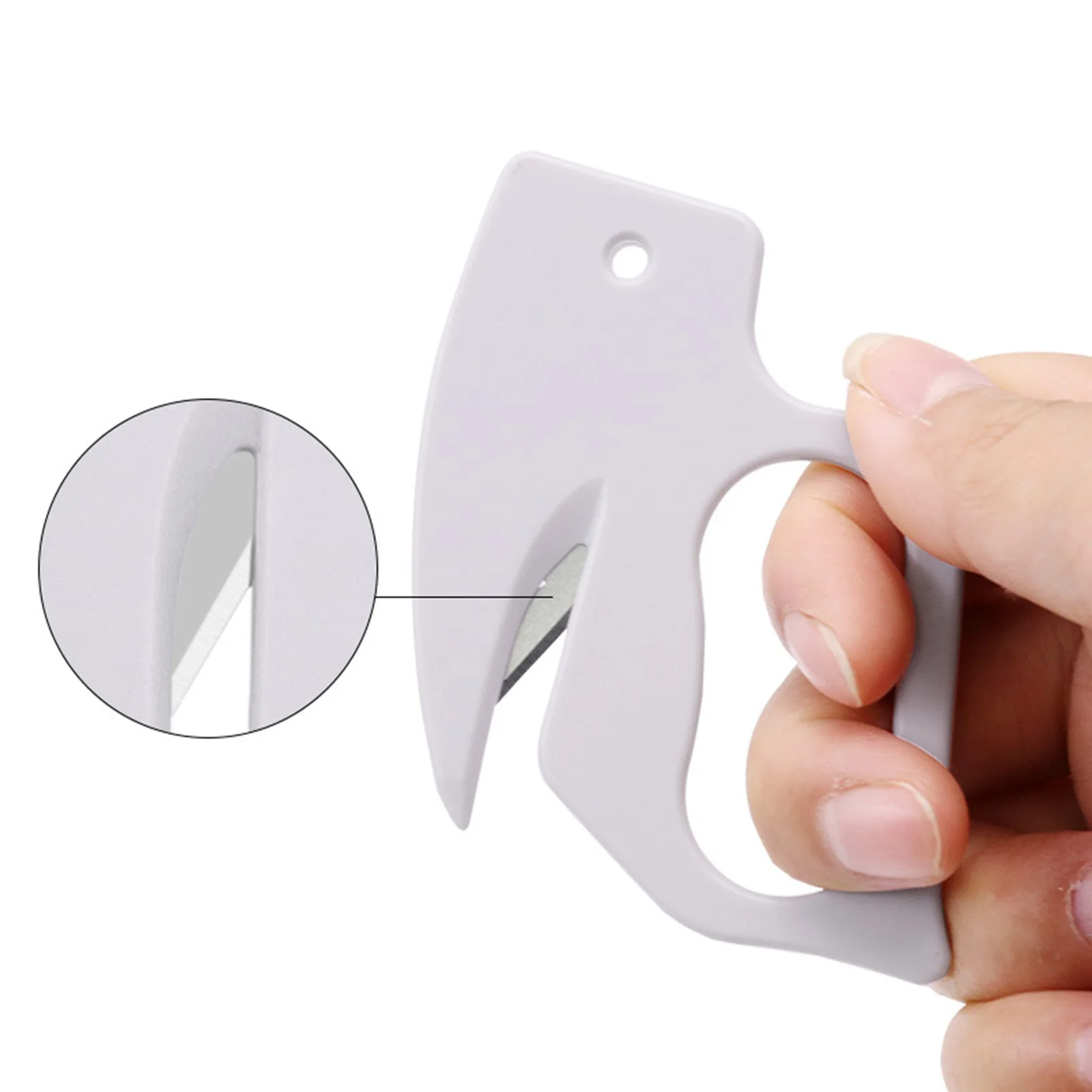 

Plastic Letter Opener Mini Sharp Letter Mail Envelope Opener Safety Papers Guarded Cutter Blade Office Equipment