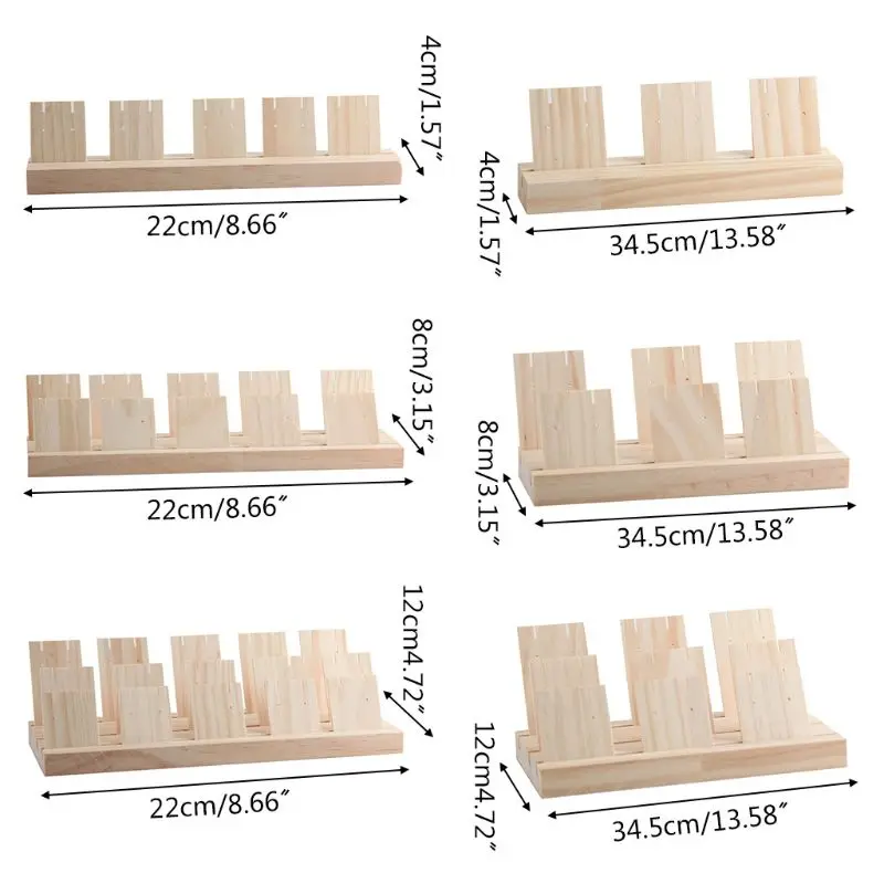 

Wood Dangle Earrings Stud Earring Organizer Detachable Jewellery Display Stand Clip Rack Jewelry Holder Y1UA