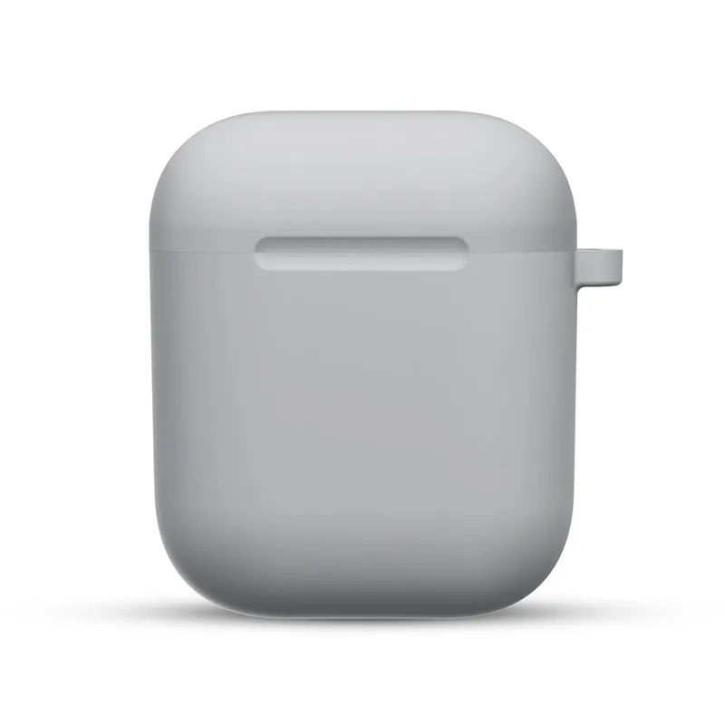 Мини Мягкий силиконовый чехол для Apple Airpods противоударный чехол для Apple гарнитура для Airpods чехол s ультра тонкий Air Pods защитный чехол - Цвет: Light Gray