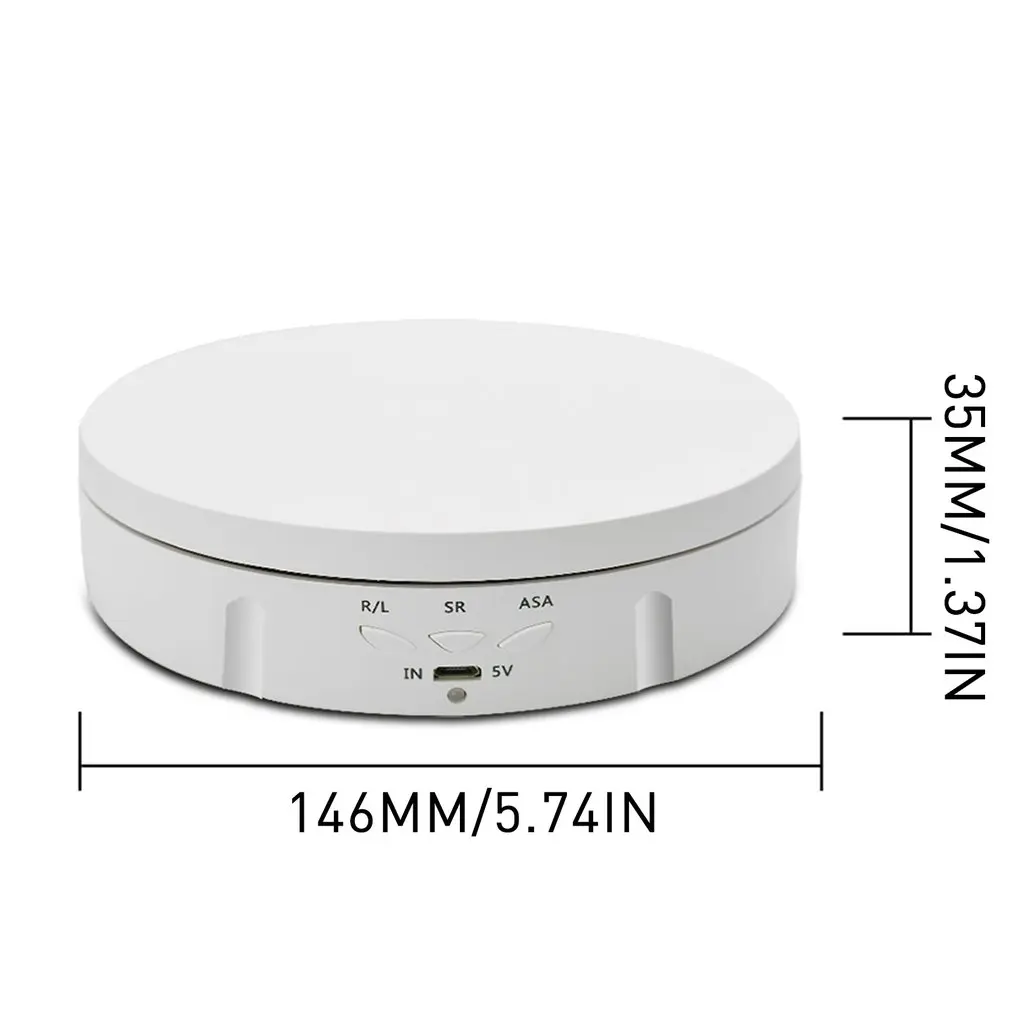 

3 Speeds Electric Rotating Display Stand Mirror 360 Degree Turntable Jewelry Holder Battery for Photography Video Shooting Props