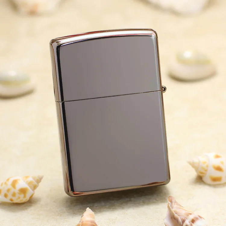 

Genuine Zippo oil lighter copper windproof Black ice Lovers ring cigarette Kerosene lighters Gift With anti-counterfeiting code