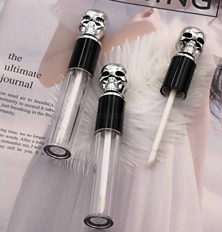 Контейнеры для блеска губ с черной крышкой пластиковые трубки макияжа сделай сам