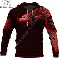 viking style hoodie fenrir wolf red tattoo 3d all over printed mens hoodies unisex sweatshirt autumn casual streetwear dw762