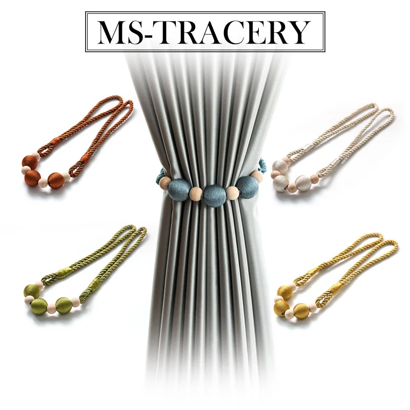 

Curtain straps magnetic curtain buckle creative wild cotton rope curtain magnetic buckle tie rope curtain tieback