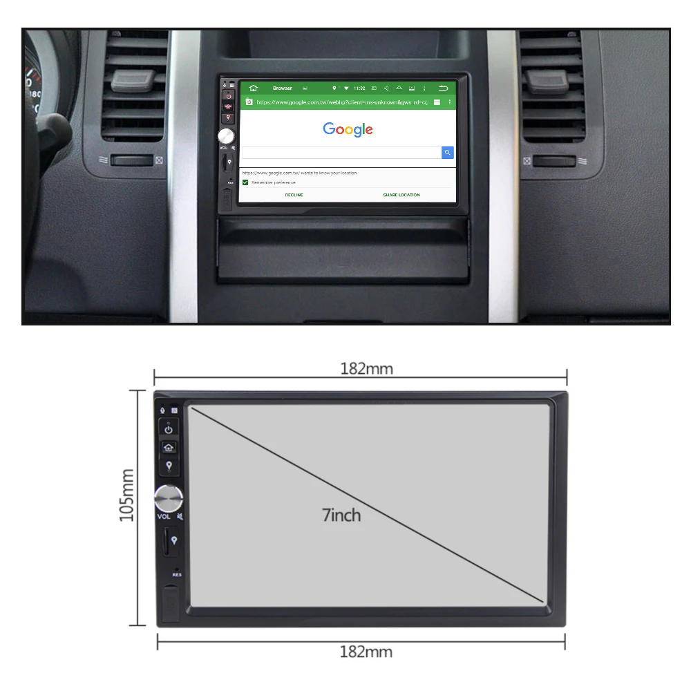 Автомагнитола Eunavi TDA7851 2 Din 7 дюймов Android 9 0 GPS навигация Wi Fi Bluetooth сенсорный экран