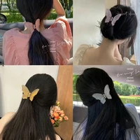 1pc acetate resin hair claws sweet fairy butterfly hairpin clip gradient tie dye colored styling tools barrettes for women girls
