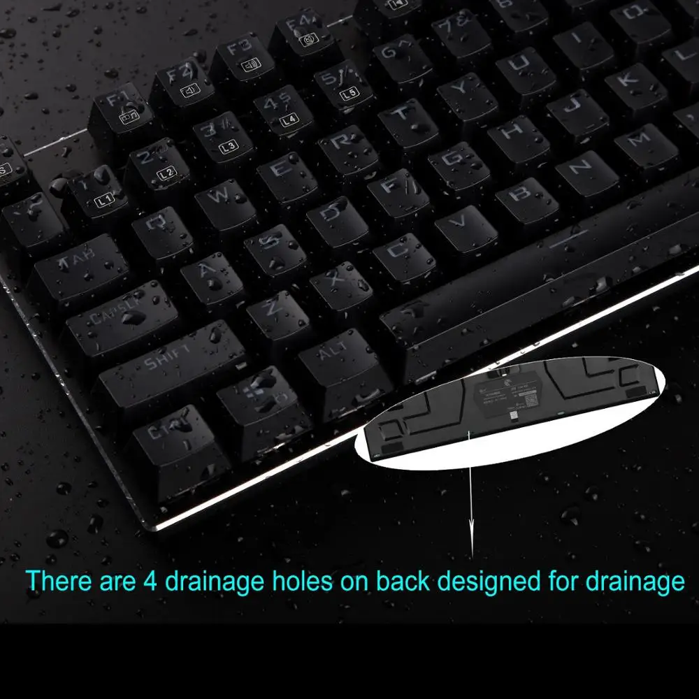 Механическая игровая клавиатура Z 88 RGB красный переключатель линейная подсветка