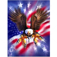 new eagle full squareround drill 5d diy diamond painting american flag usa 3d diamond embroidery cross stitch home decor