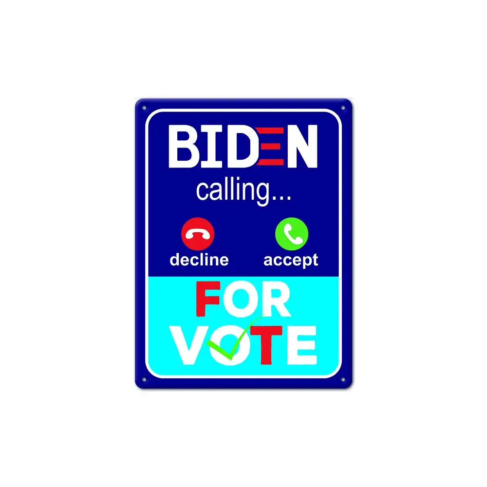 

Political Campaign Yard Sign, for Vote ! Vintage Metal Tin Sign Wall Plaque Poster Cafe Bar Pub Beer Club Wall Home Decor 8x12