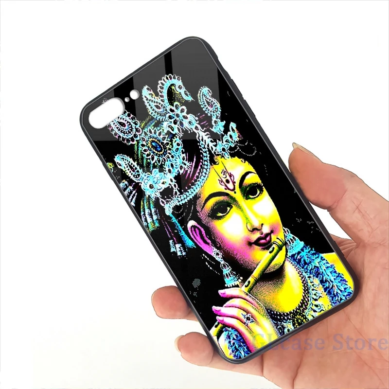 Чехол для телефона LORD KRISHNA-FLUTE 3 iPhone 12 Pro 11 X XR XS Max 8 7 6 6s Plus 5s мягкая стеклянная задняя