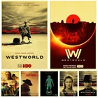 Американская ТВ серия Westworld сезон 2 винтажные постеры хорошее качество крафт-бумага печатная настенная живопись Настенная Наклейка