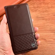 Luxury Genuine Leather Case For iPhone 13 12 Mini 11 12 13 Pro Max 6s 7 8 Plus X XR XS Max Magnetic Flip Cover Wallet Cases