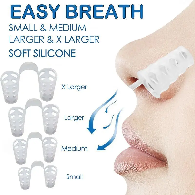 2021 New Anti Snoring Snore Nose Clip Silicone Solution Device Stopper Sleeping Aid Nasal Dilators Care Tools | Красота и здоровье