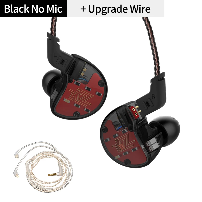 blackNomic cable KZ ZS10 наушники 4BA+ 1DD динамические арматурные наушники HiFi бас гарнитура шумоподавление в ухо Мониторы гибридные наушники - Цвет: blackNomic cable