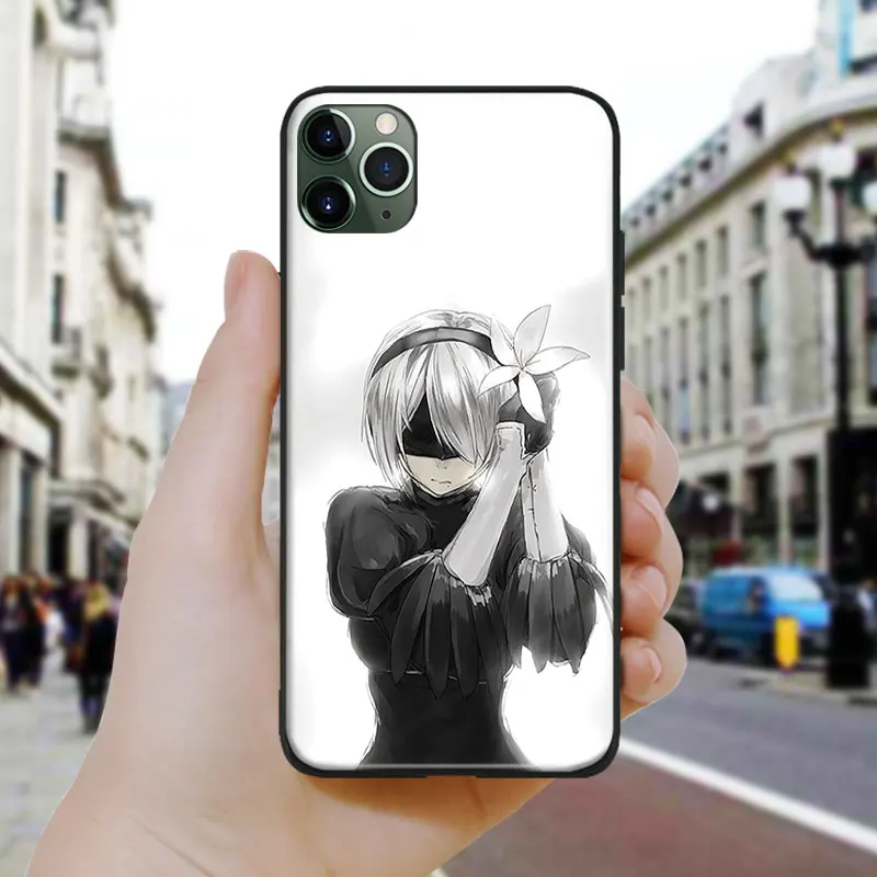 Чехол для телефона Nier Automata game girl мягкий силиконовый чехол iPhone SE 6s 7 8 Plus X XR XS 11 12 13 Mini