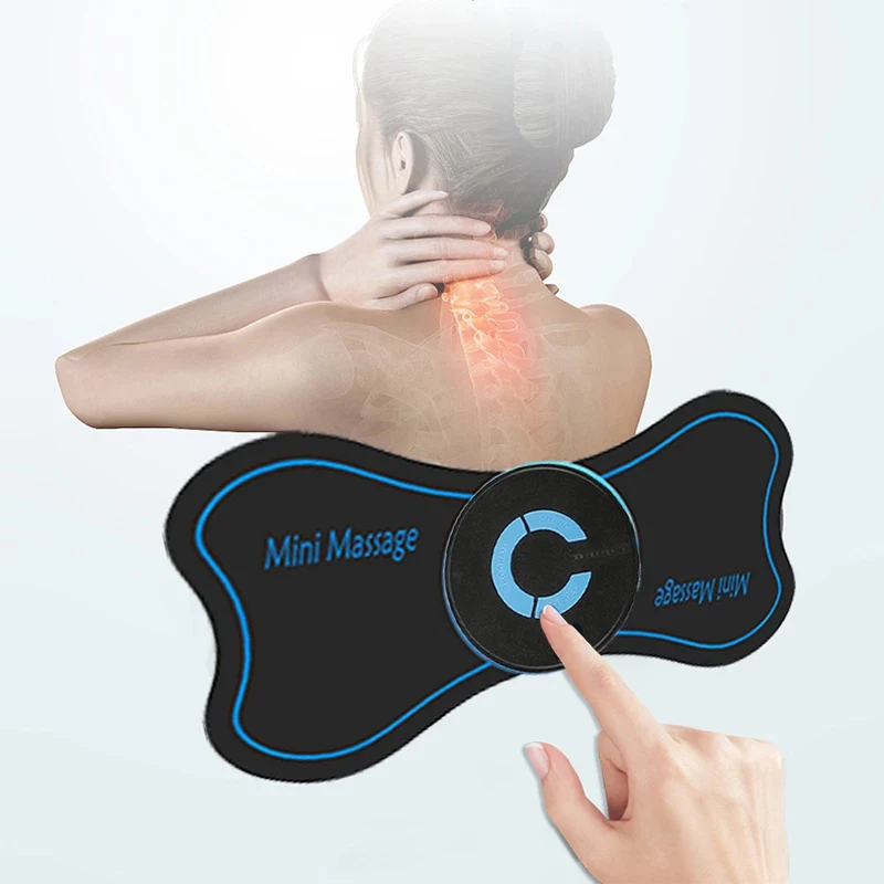 

Portable Neck Massager Mini Electric Convenient Intelligent Cervical Massage Stickers Meridian Massager Muscle Relief Pain