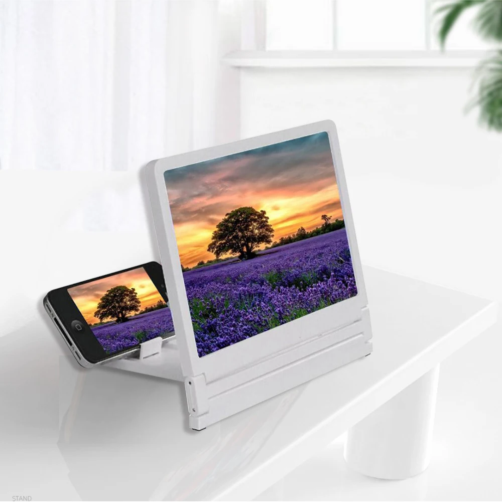 Universal 3D Mobile Phone HD Screen Magnifier Video Amplifier Phone Stand Enlarged Folding Bracket Video Screen Amplifier Holder
