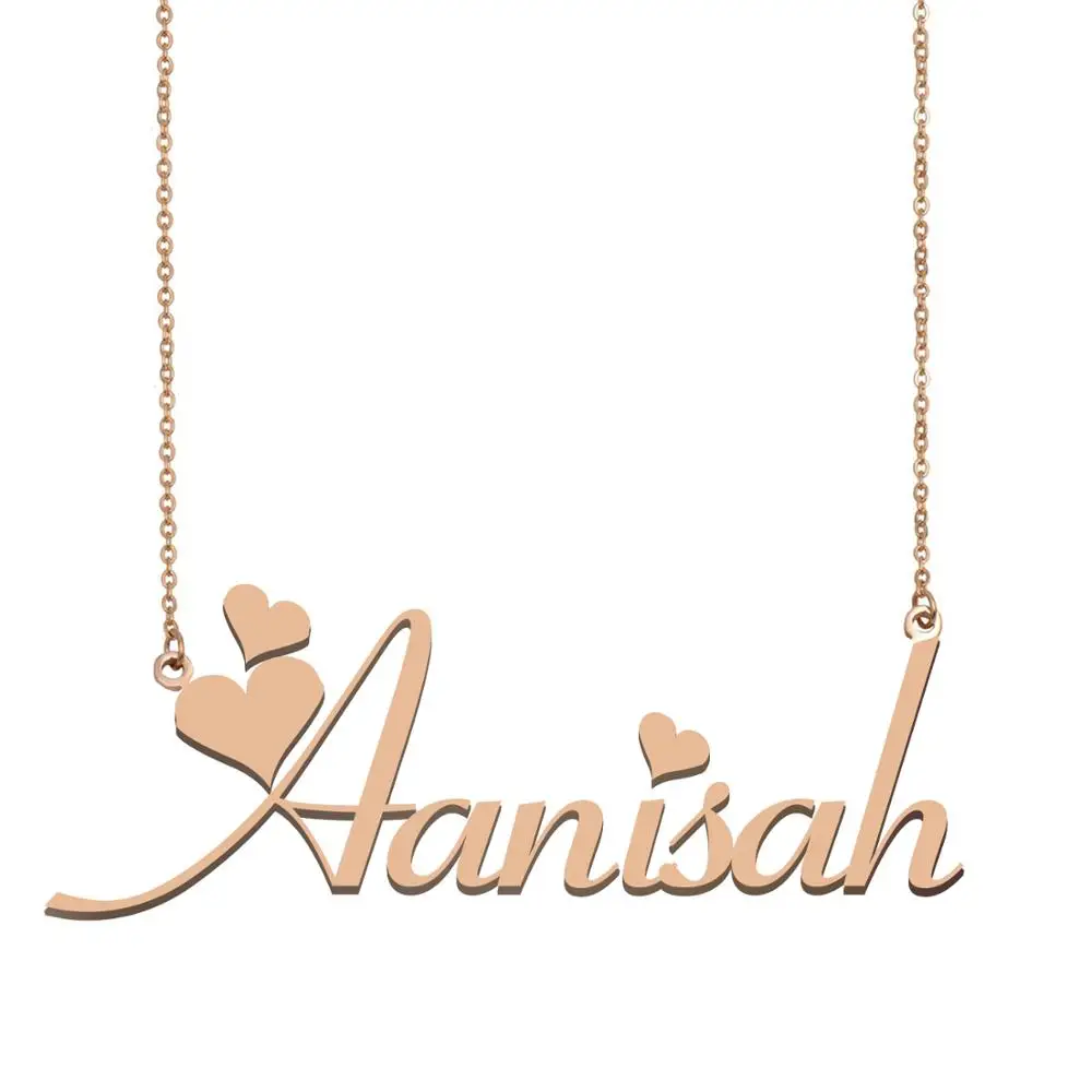 

Aanisah Name Necklace, Custom Name Necklace for Women Girls Best Friends Birthday Wedding Christmas Mother Days Gift