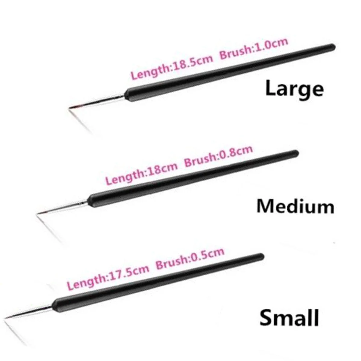 3 шт. кисти для нейл-арта черные рисования полировки ногтей | Красота и здоровье