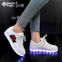 size 27 42 kids usb luminous sneakers for girls boys women shoes with light led shoes glowing sneakers krasovki with backlight