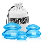 Силиконовые присоски для массажа тела, антицеллюлитные банки, Китайский Вакуумный массажер для спины, лица, набор для терапии