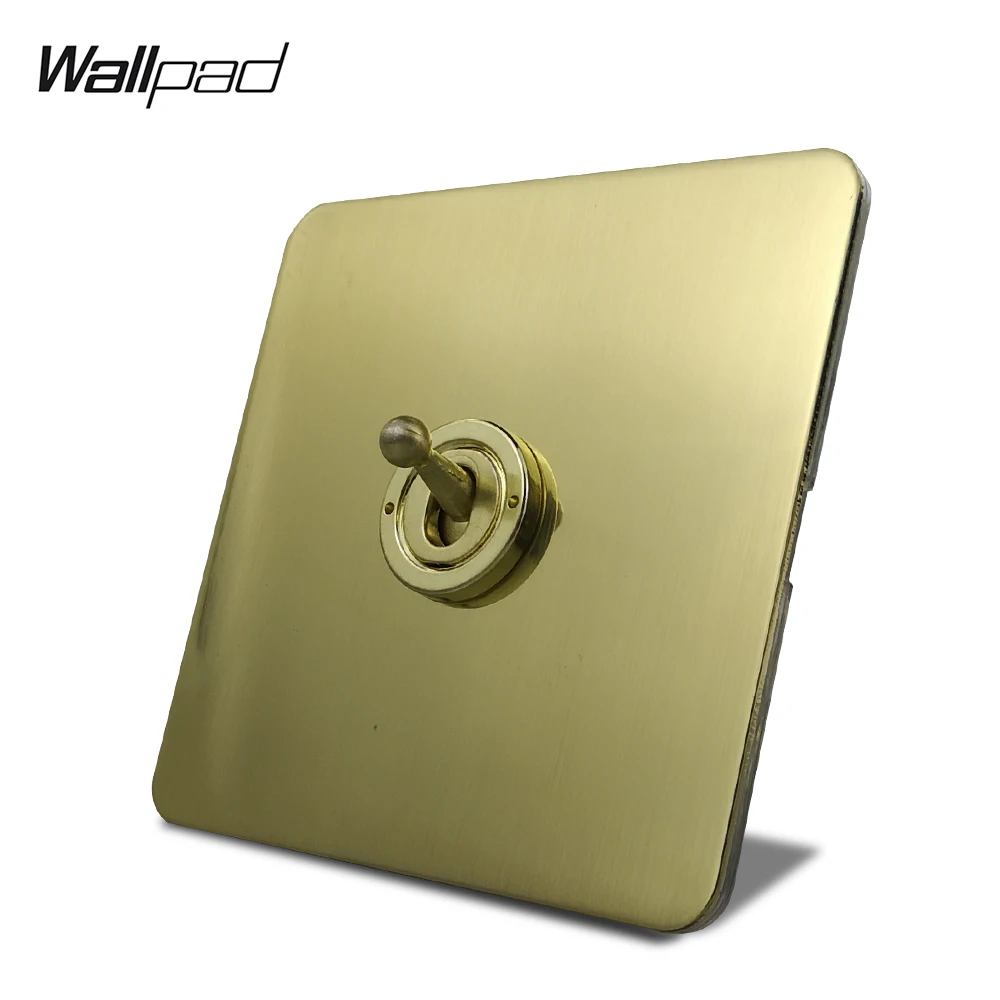 Wallpad атласный Золотой H6 1 Банда Промежуточный крест над тумблером настенный
