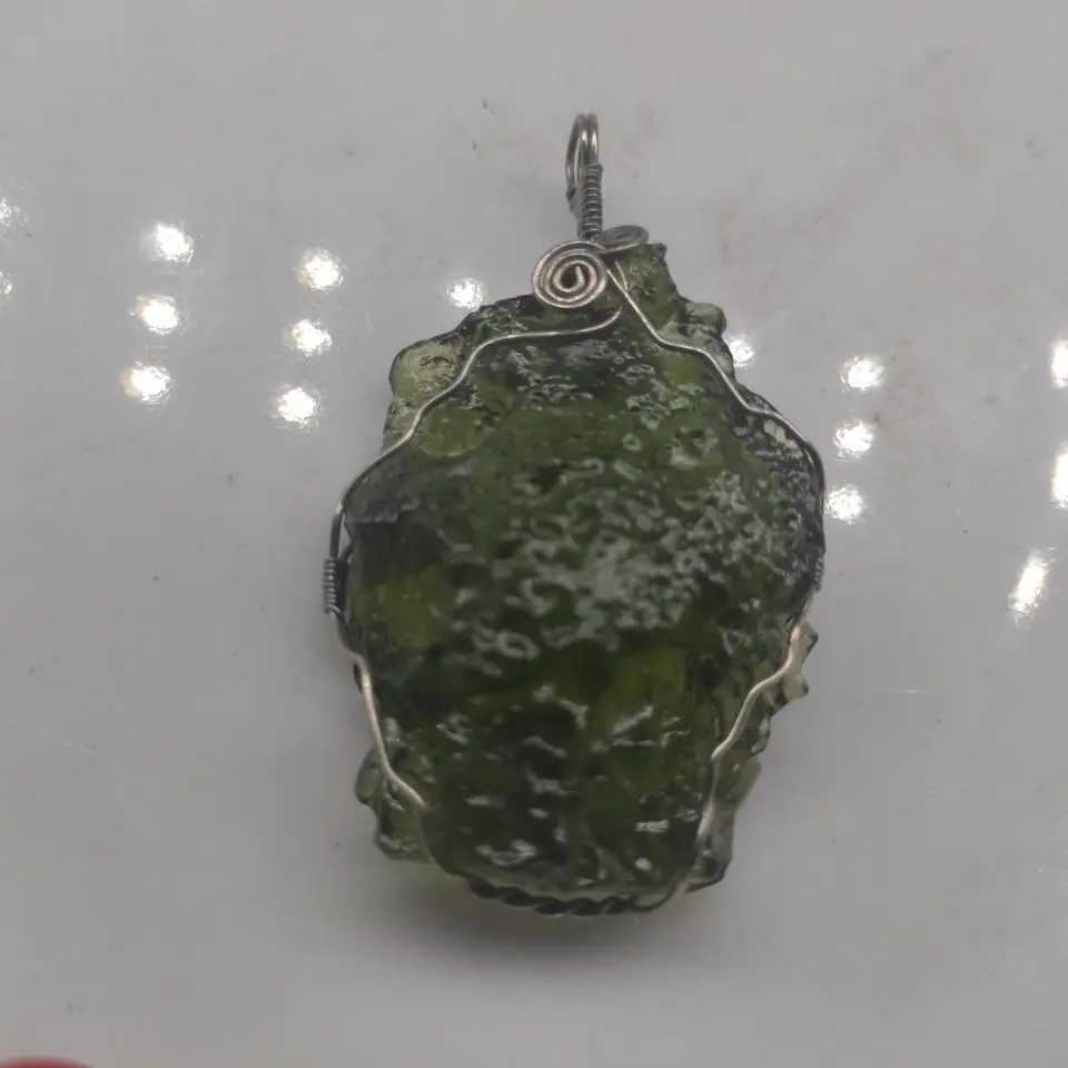 1 шт. натуральный чешский метеорит осенний грубый Подвеска из камня и хрусталя