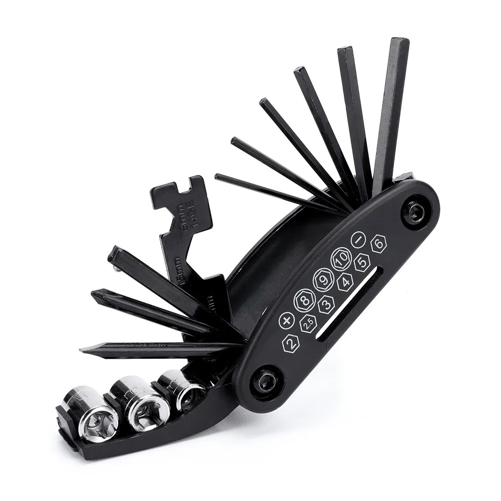 

16 In 1 Multi-Tool Bike Allen Hex Keys Screwdriver Chain Link Disassemble Remove Repair Tool MTB ROAD Bicycle Spoke Solid Wrench