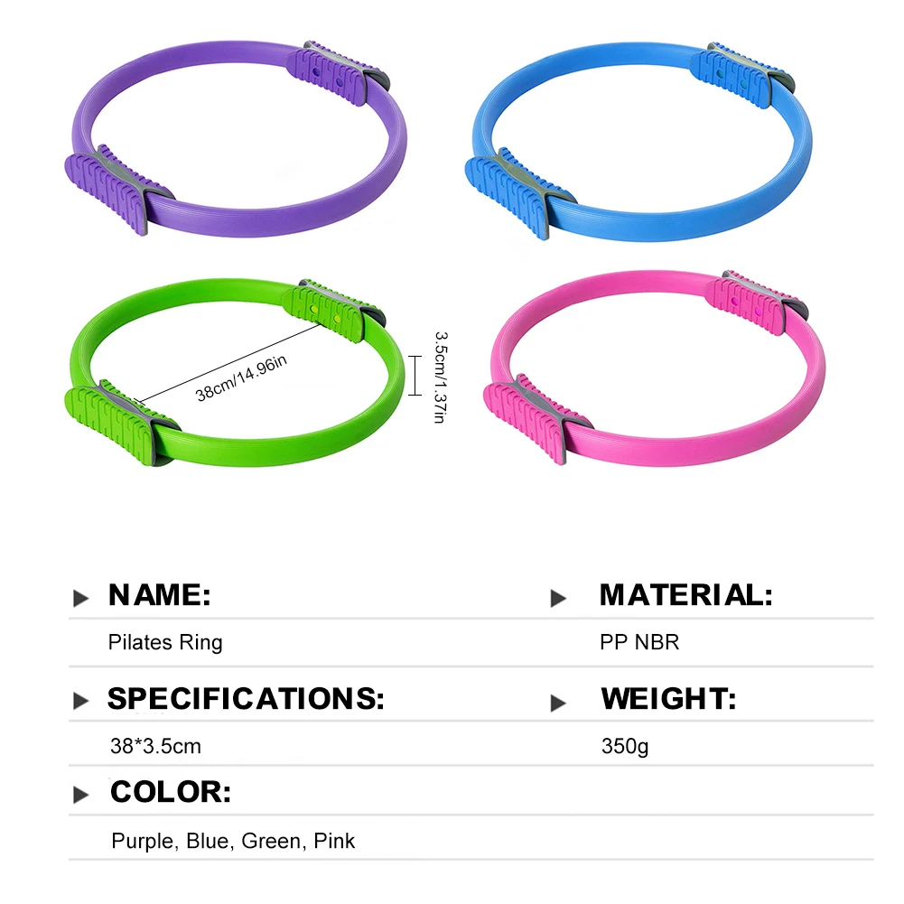 

Pilates Ring Exercise Pilates Circle Dual Grips Fitness Yoga Ring for Body Toning, Thighs, Legs, Abs New Upgrade High Recommend