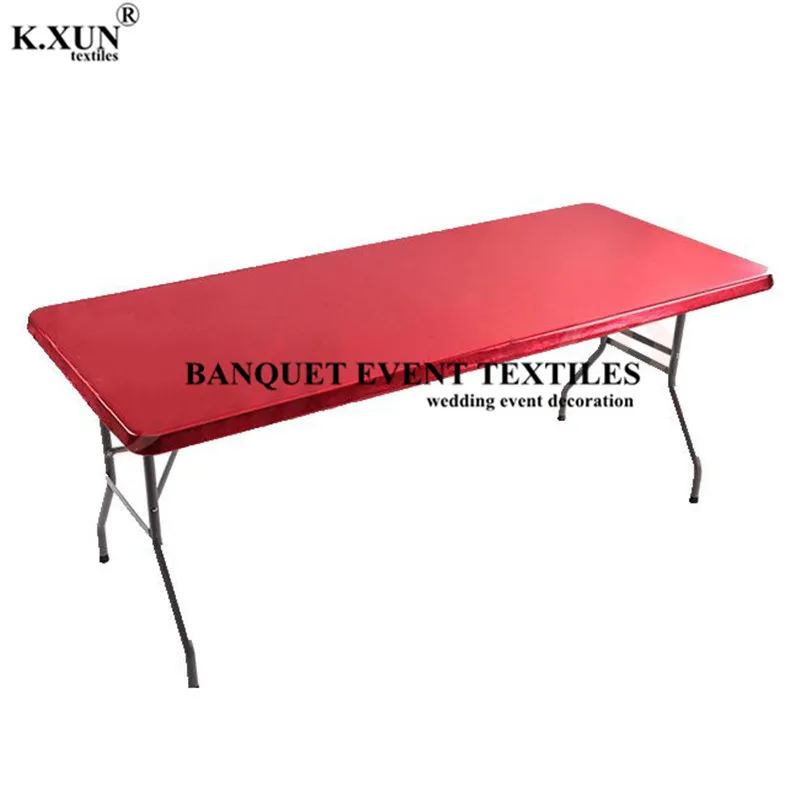 Бронзирующий Matalic прямоугольный чехол для стола из спандекса ткань свадебная